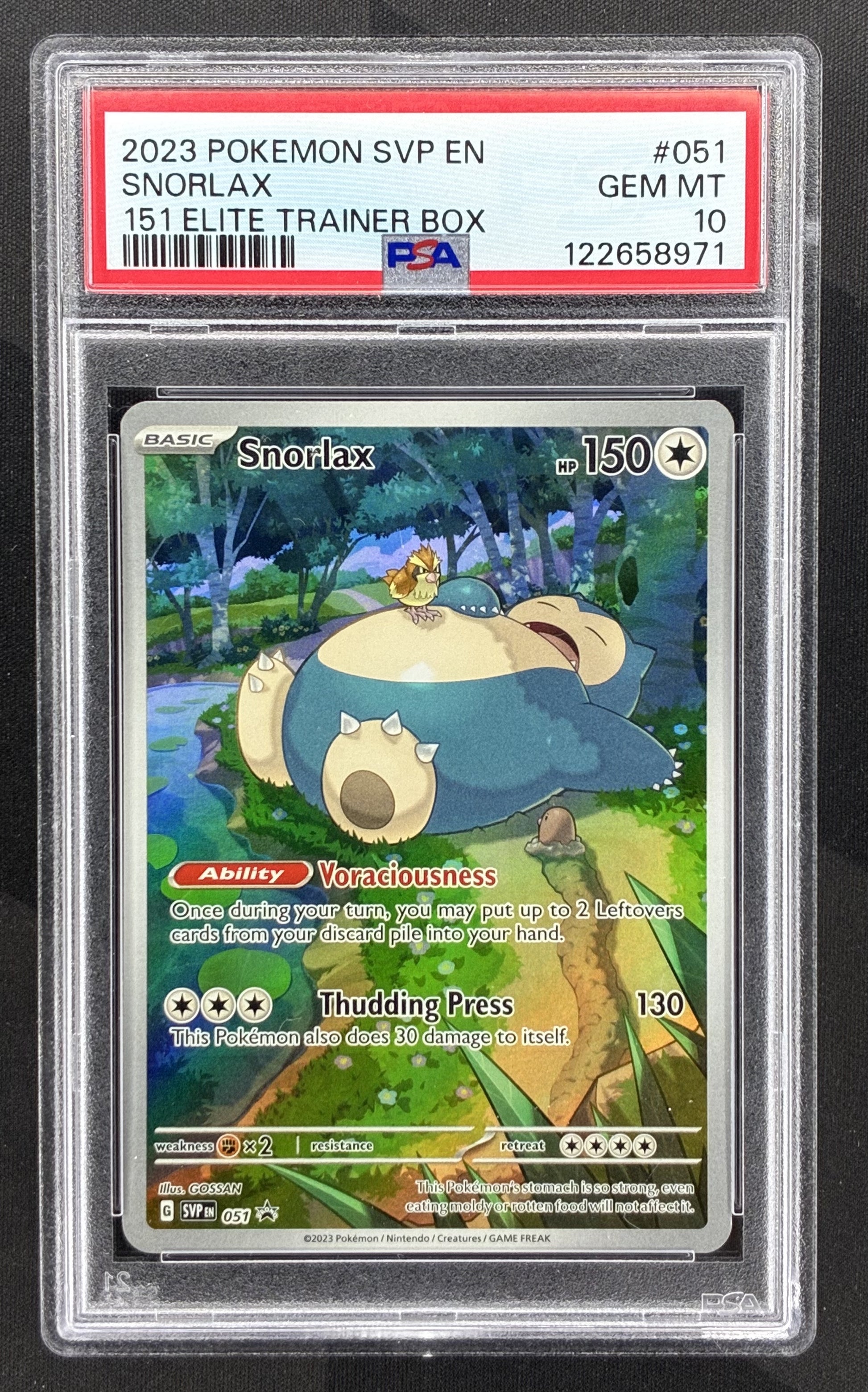 Snorlax SVP051 Black Star Promo PSA 10 151 Elite Trainer Box Pokemon card