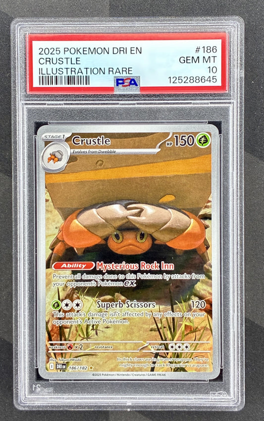 Crustle 186/182 Illustration Rare PSA 10 Destined Rivals Pokemon card