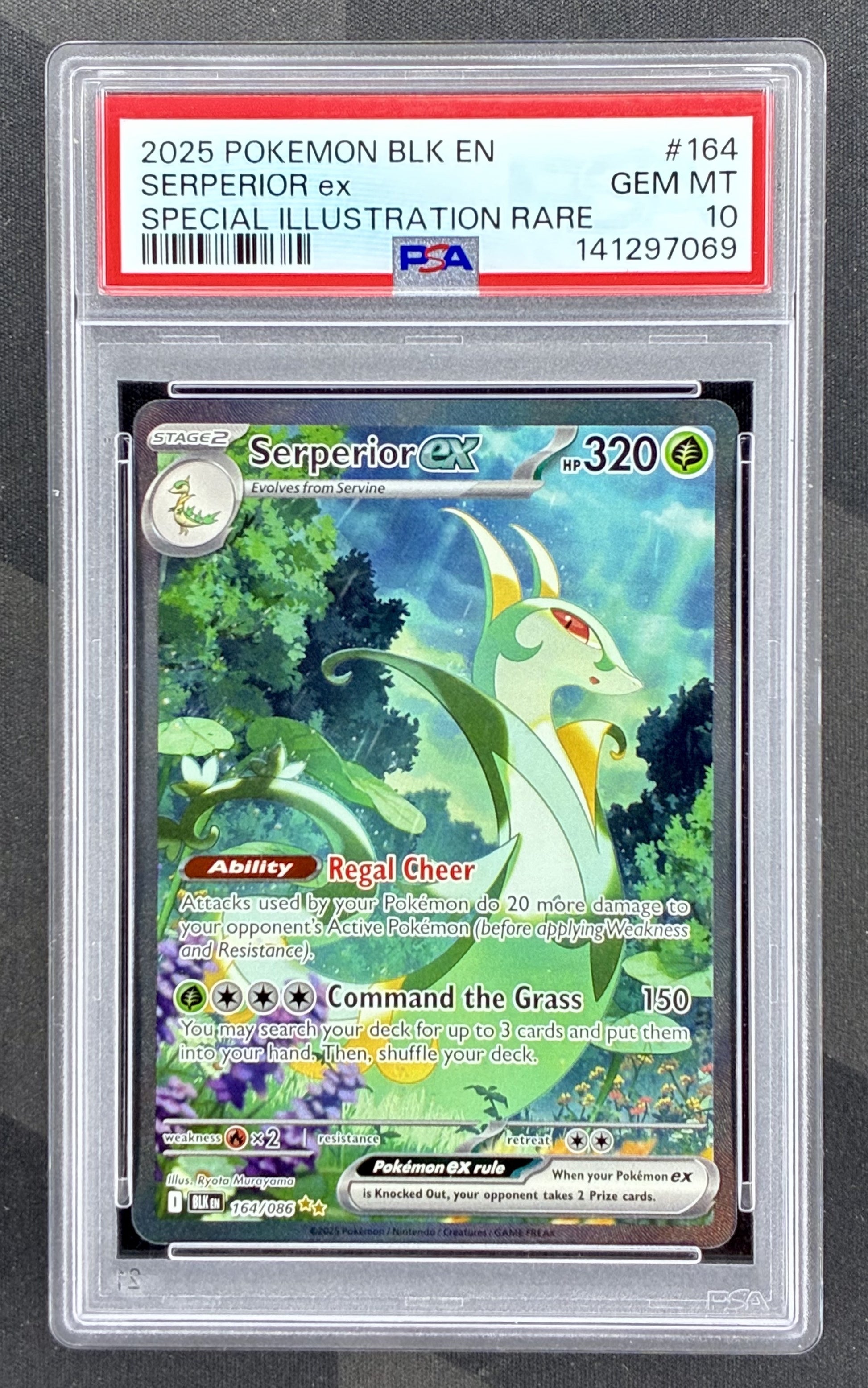 Serperior EX 164/086 Special Illustration Rare PSA 1 Pokemon card