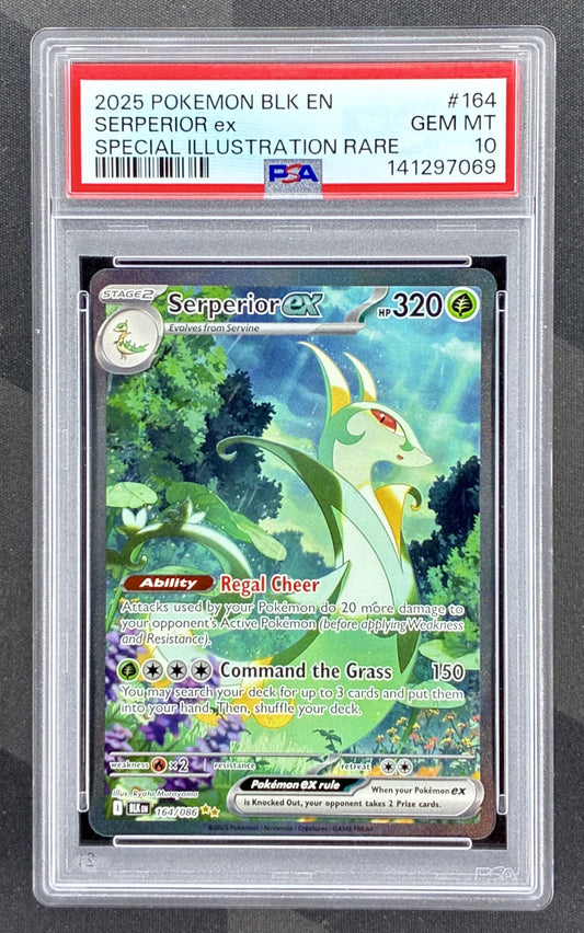 Serperior EX 164/086 Special Illustration Rare PSA 1 Pokemon card