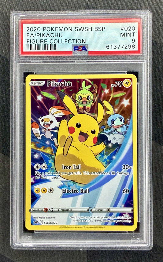 PSA 9 Pikachu SWSH020 Figure Collection Promo Pokemon Card