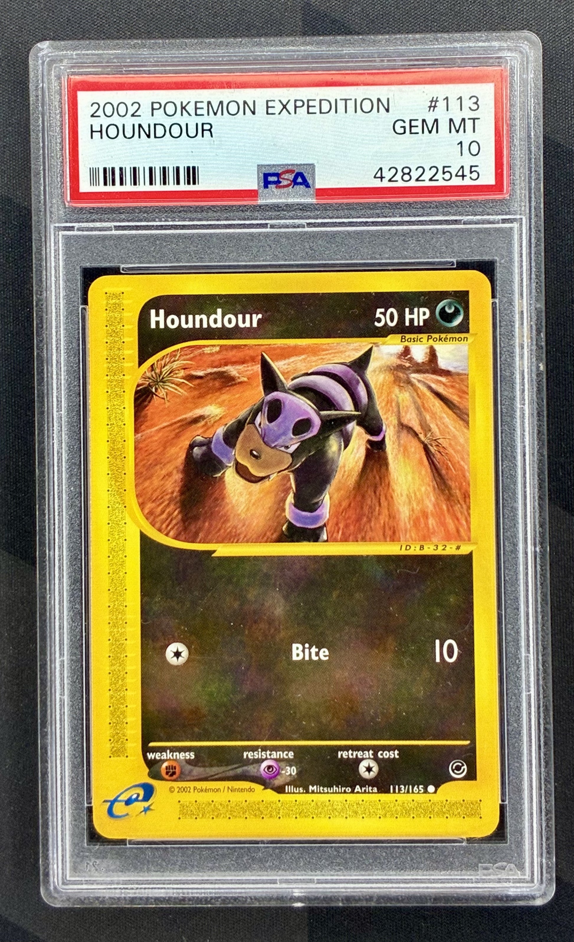 pokemon houndour card PSA 10 Houndour 113/165 Expedition Pokemon – Urban Empire Collectables AU