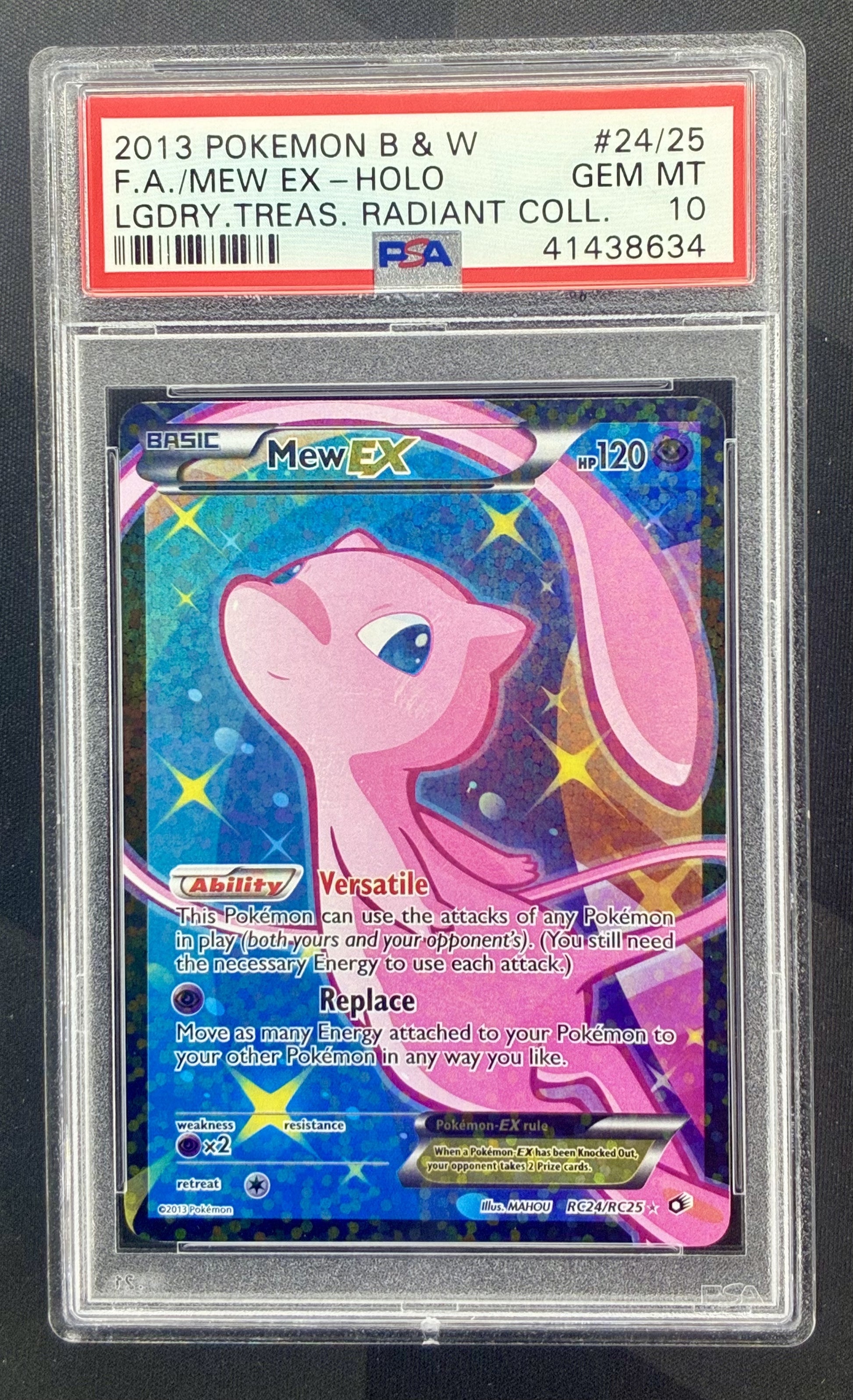 PSA 10 Mew EX RC24/RC25 Legendary Treasures Full Art Pokemon Card