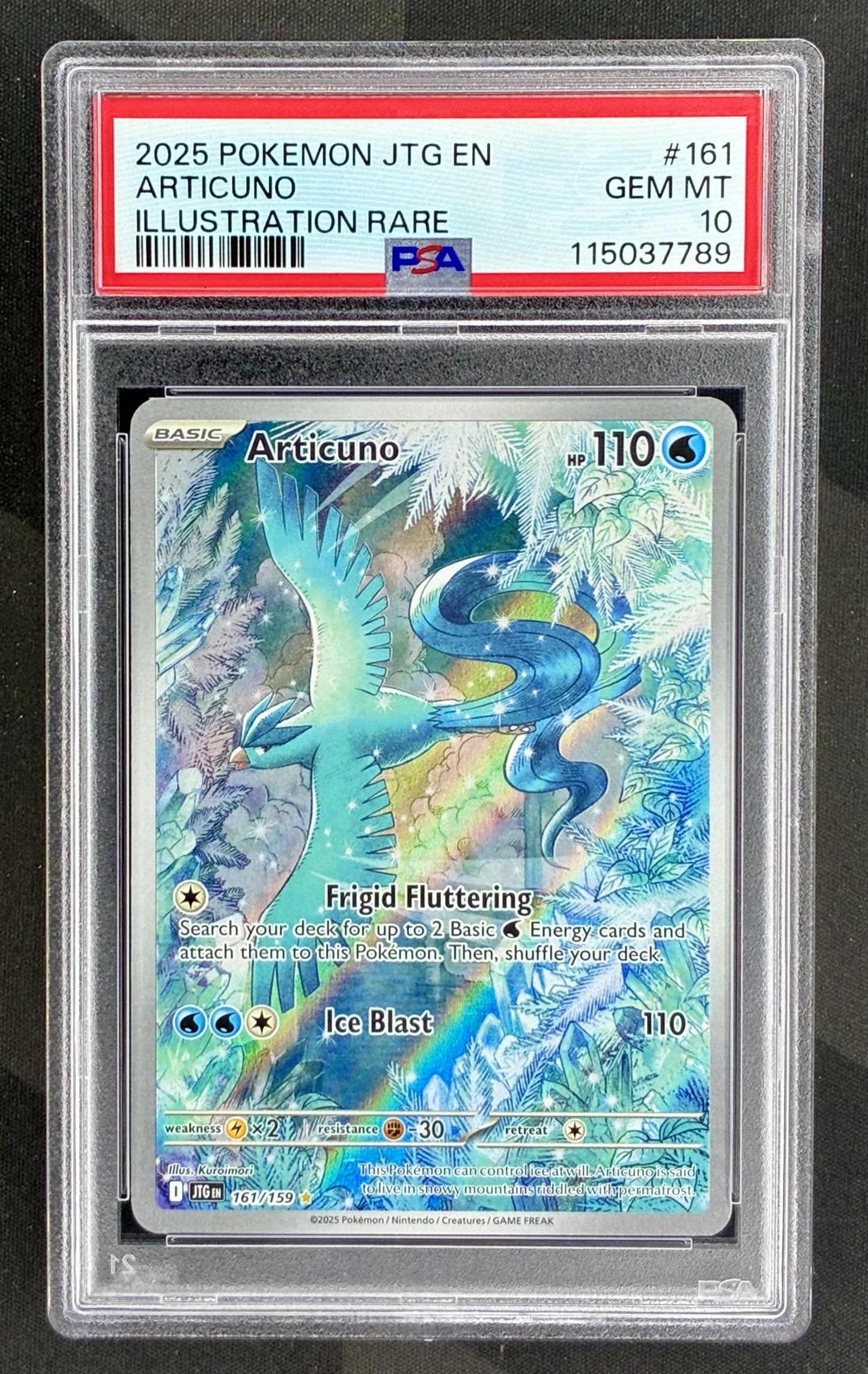 PSA 10 Articuno 161/159 Journey Together Pokemon Card