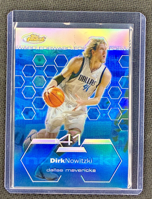 2003 Topps Finest Dirk Nowitzki Refractor /250 Mavericks Basketball Card