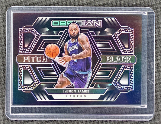 LeBron James 2021-22 Panini Obsidian Pitch Black /75 Basketball Card