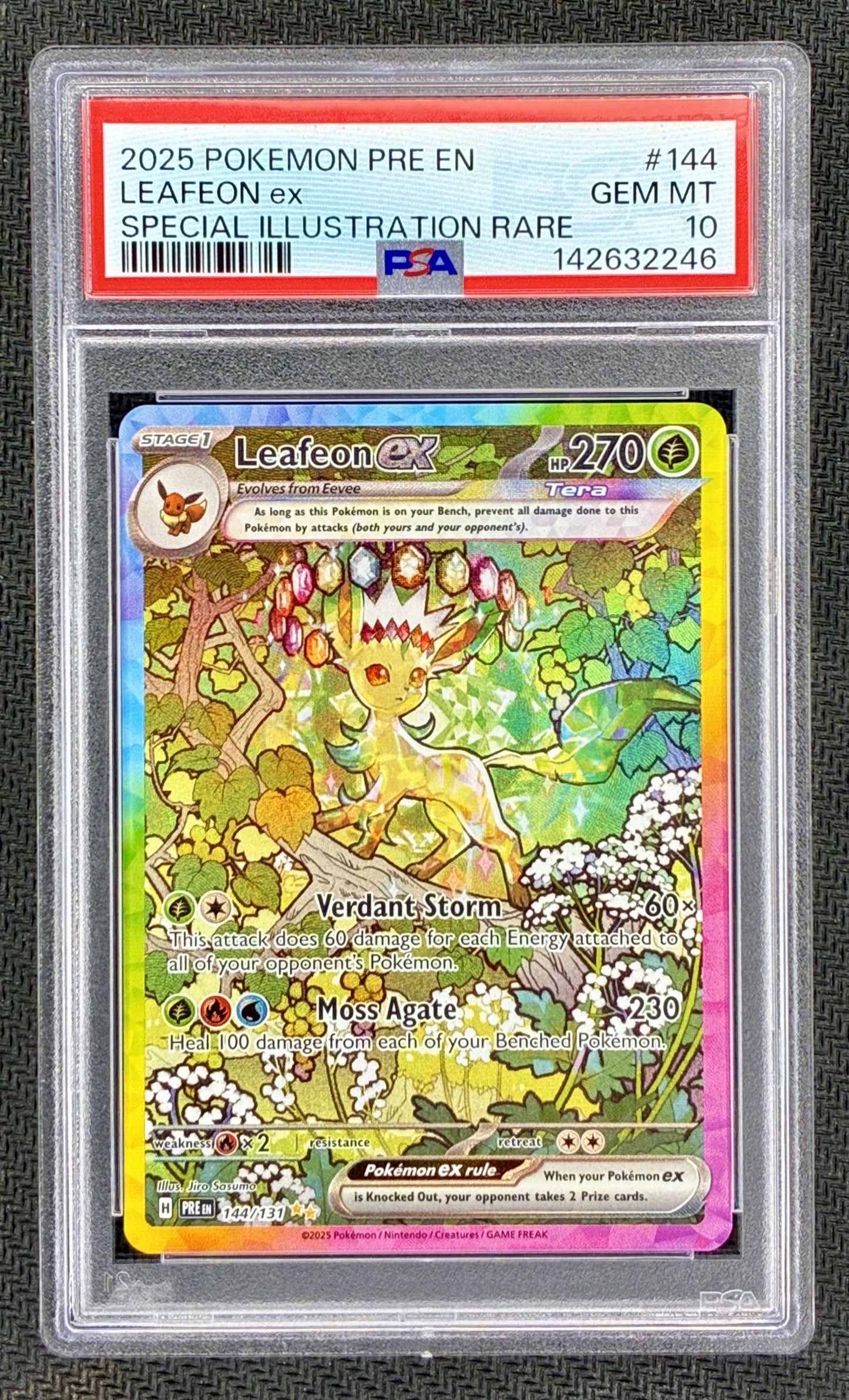 PSA 10 Leafeon ex 144/131 Prismatic Evolutions Pokemon Card