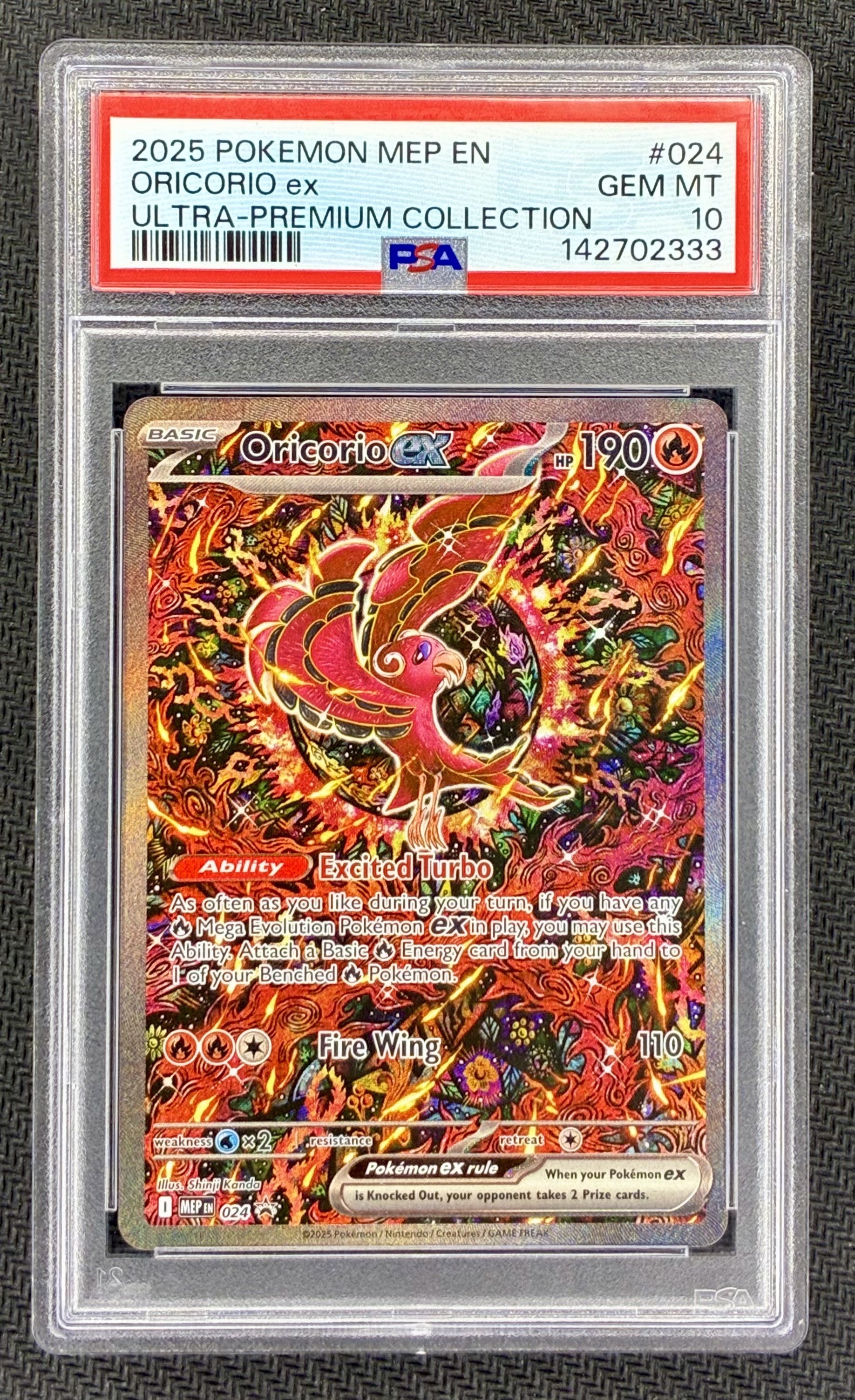 PSA 10 Oricorio ex MEP024 Black Star Promo Pokemon Card