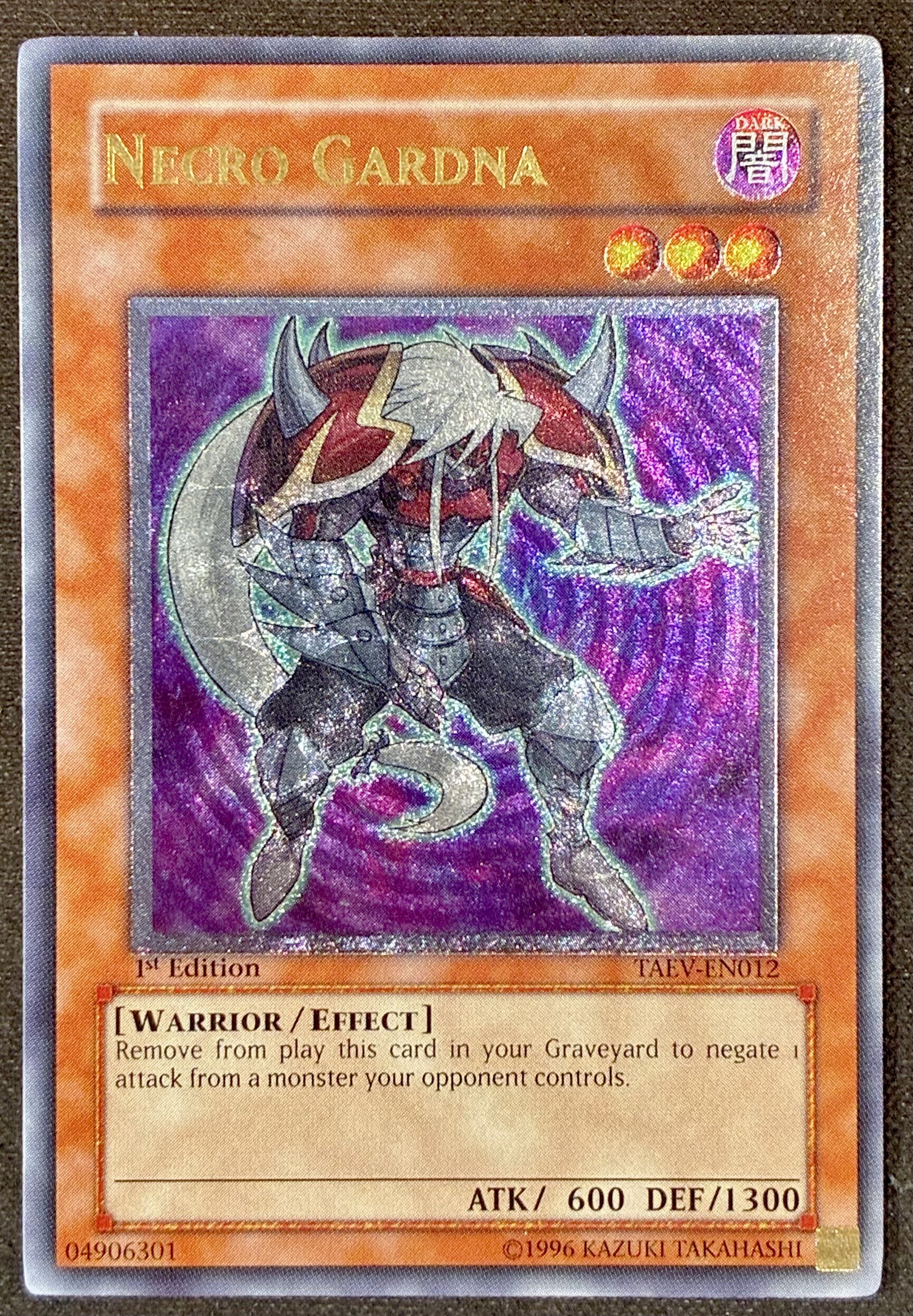 Necro Gardna TAEV-EN012 1st Edition Ultimate Rare Yu-Gi-Oh Card NM