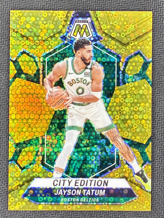 2023-24 Mosaic Gold Disco Jayson Tatum City Edition /10 Basketball Card
