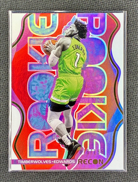 2020-21 Panini Recon Anthony Edwards Red Rookie /199 Basketball Card