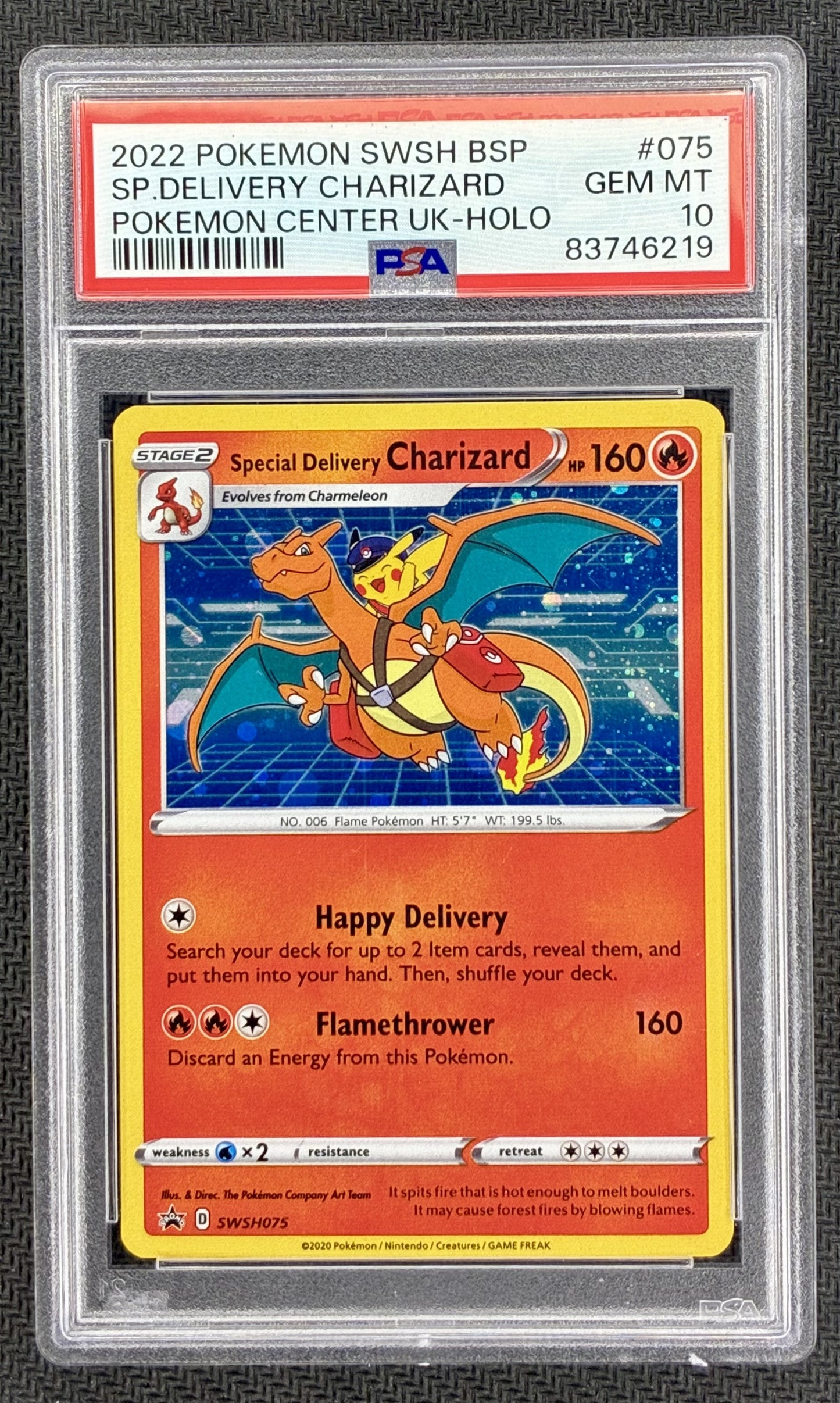 PSA 10 Special Delivery Charizard SWSH075 Black Star Promo Pokemon Card