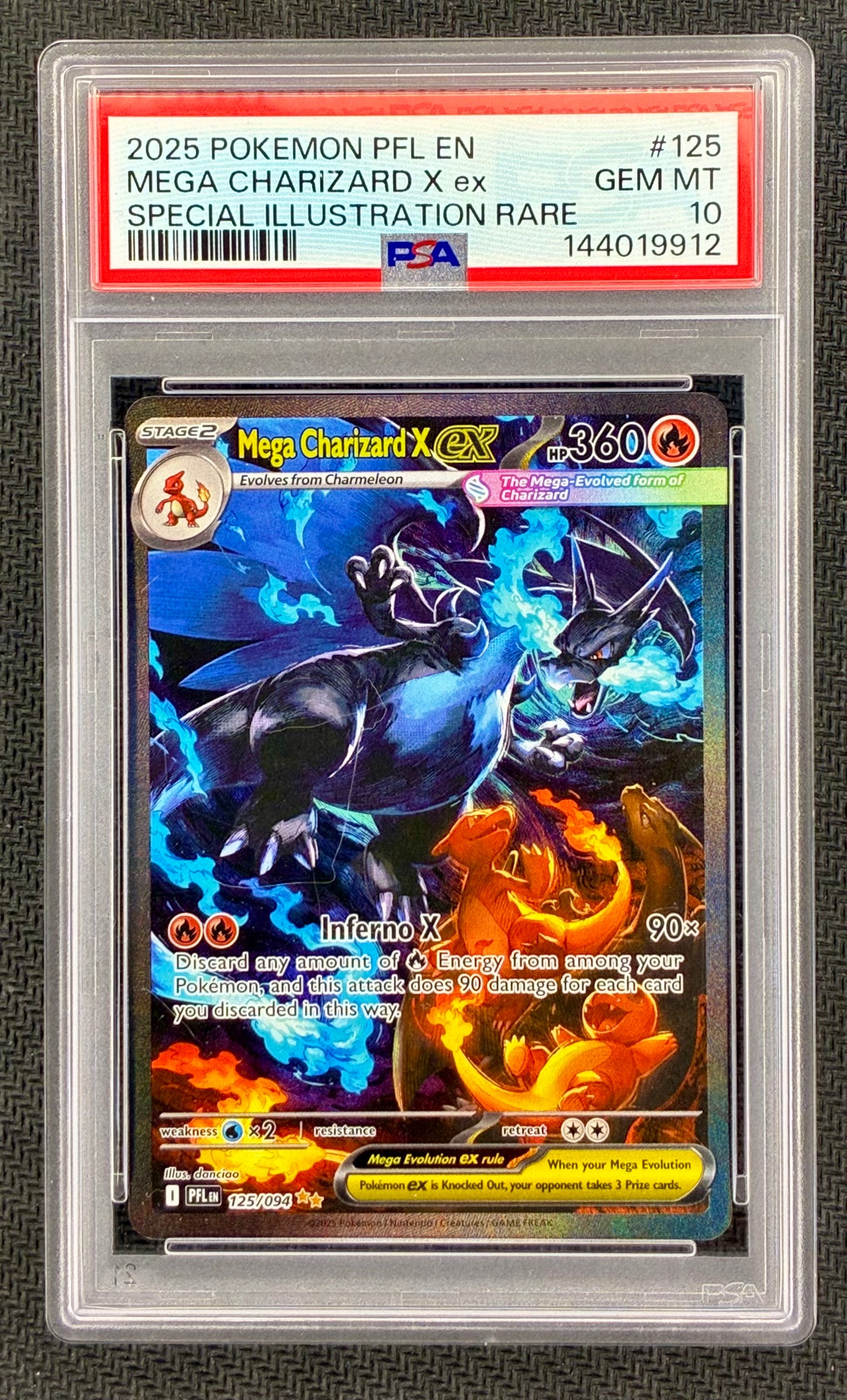 Mega Charizard X ex 125/094 SIR Phantasmal Flames PSA 10 Pokémon Card
