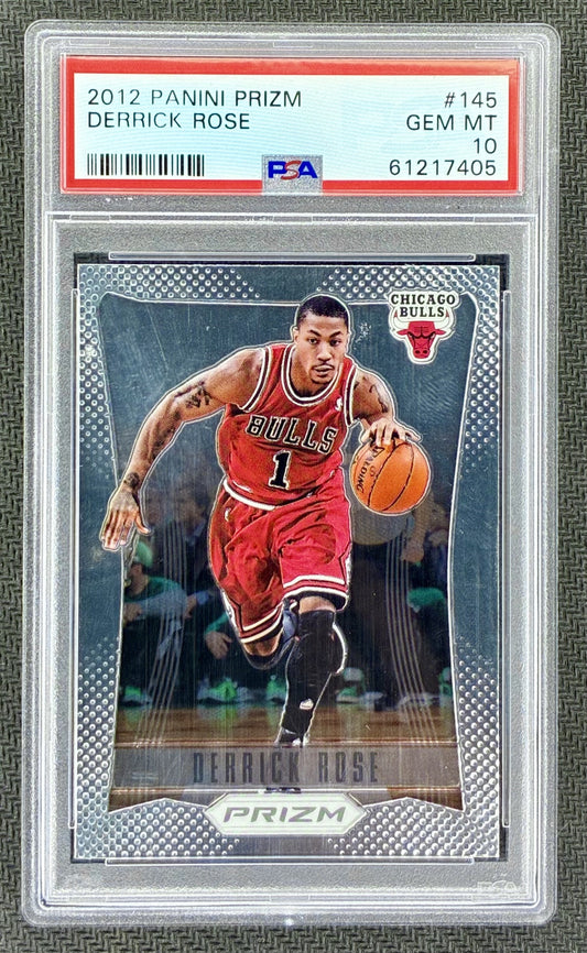 PSA 10 Derrick Rose 2012-13 Panini Prizm #145 Basketball Card