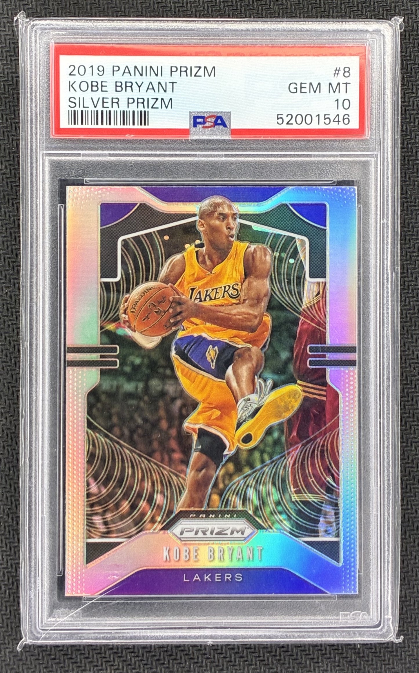PSA 10 Kobe Bryant 2019 Panini Prizm Silver Prizms #8 Basketball Card