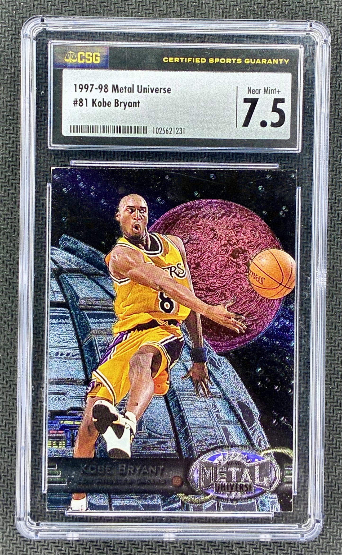 Kobe Bryant 1997 Metal Universe #81 CSG 7.5