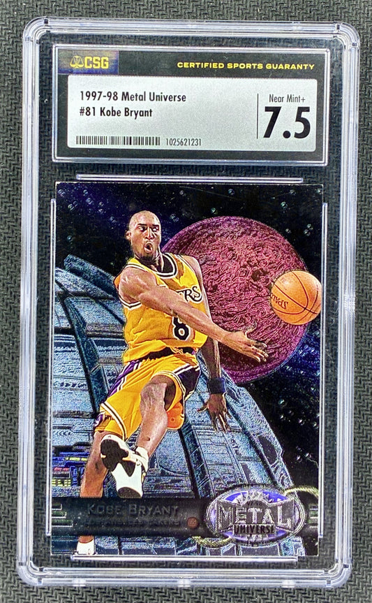 Kobe Bryant 1997 Metal Universe #81 CSG 7.5