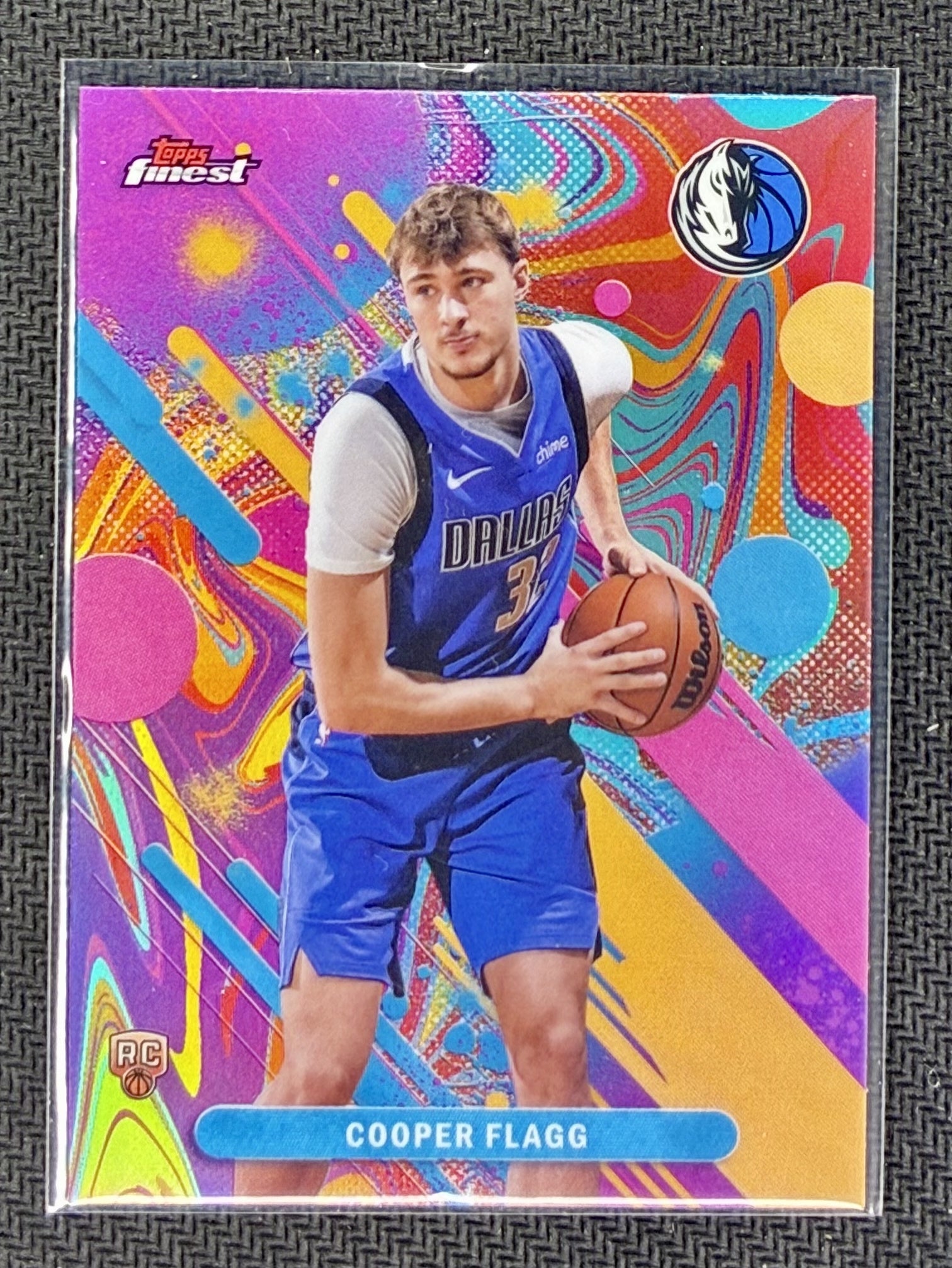 Cooper Flagg 2025-26 Topps Finest Oil Spill Refractor Rookie Card #1 Basketball Card