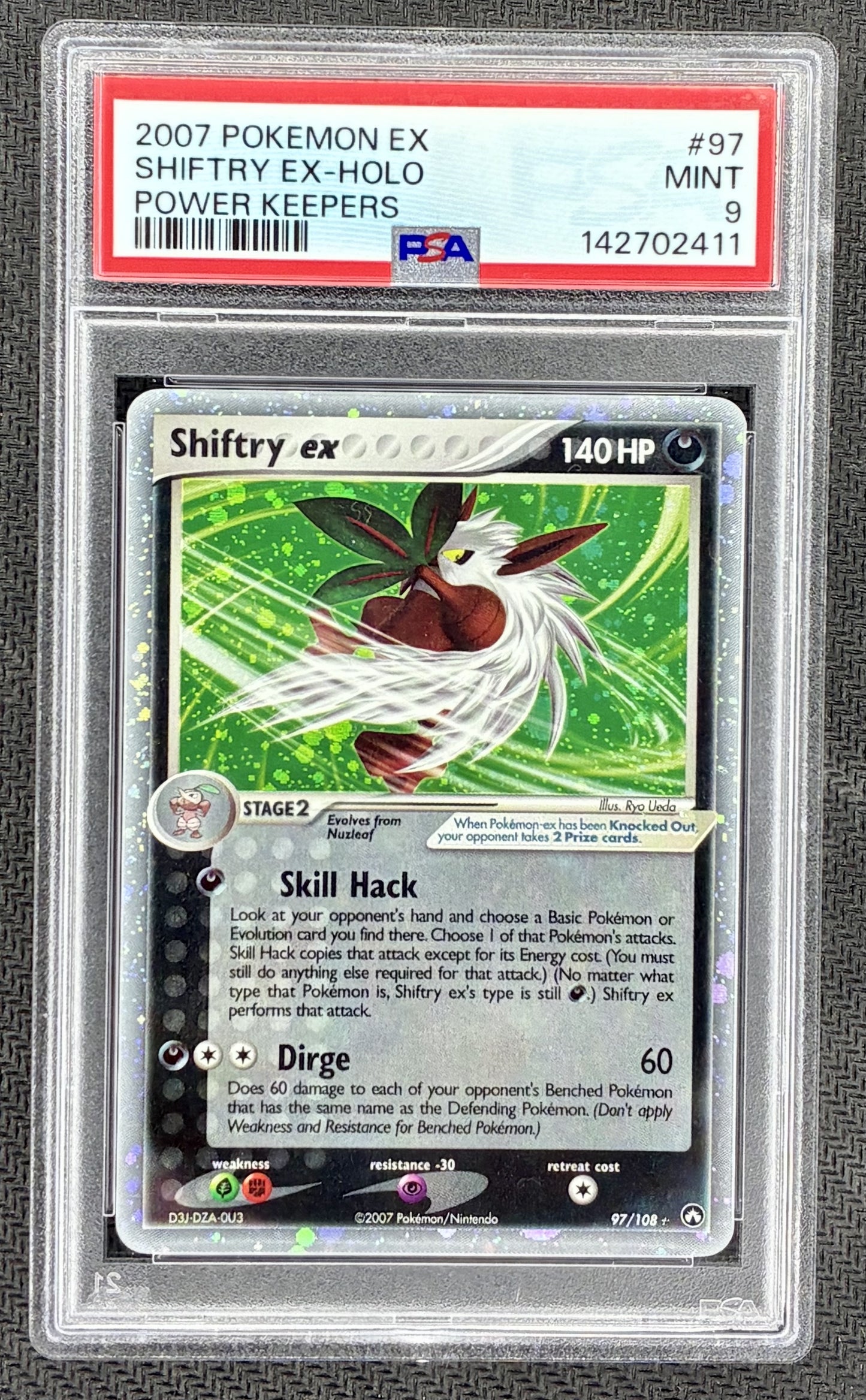 Pokemon Shiftry ex 97/108 Power Keepers Holo PSA 9 Card