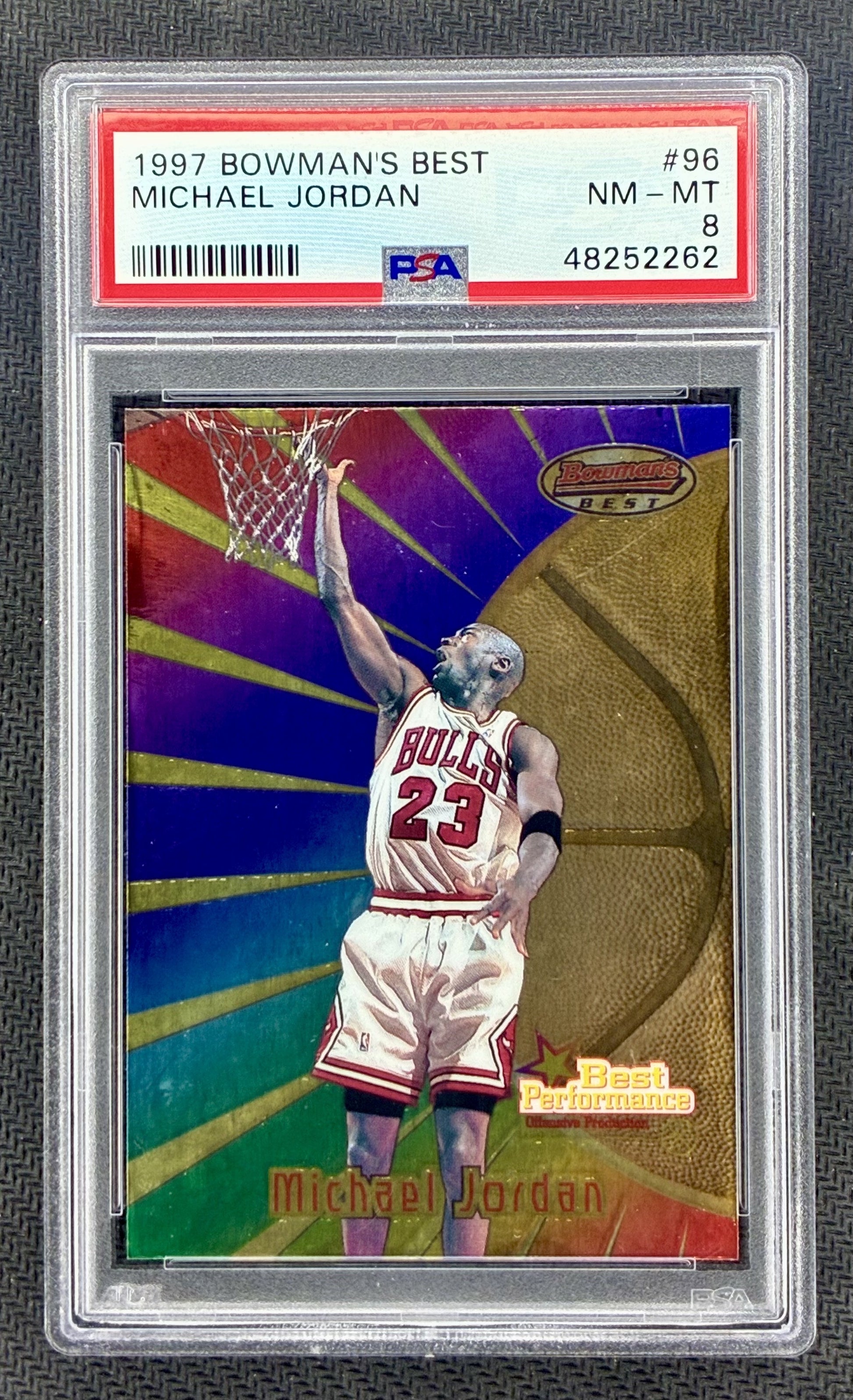 Michael Jordan 1996-97 Bowman's Best #80 PSA 8 Basketball Card