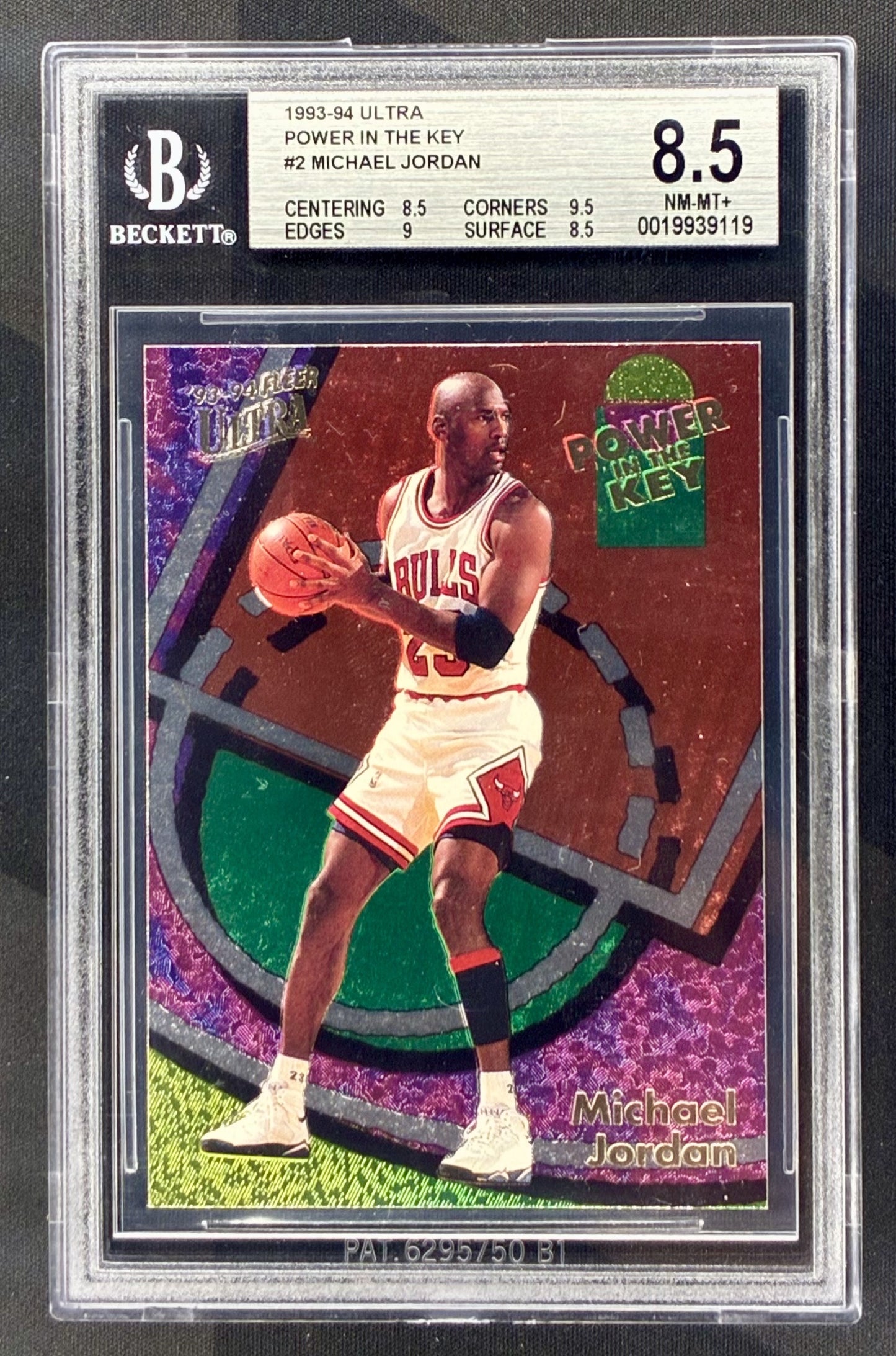 Michael Jordan 1993-94 Fleer Ultra Power In The Key #2 BGS 8.5 Basketball Card