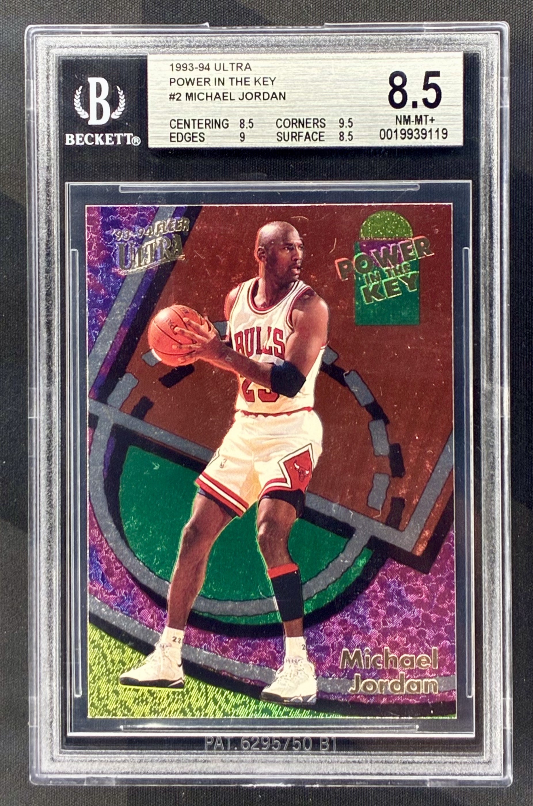 Michael Jordan 1993-94 Fleer Ultra Power In The Key #2 BGS 8.5 Basketball Card
