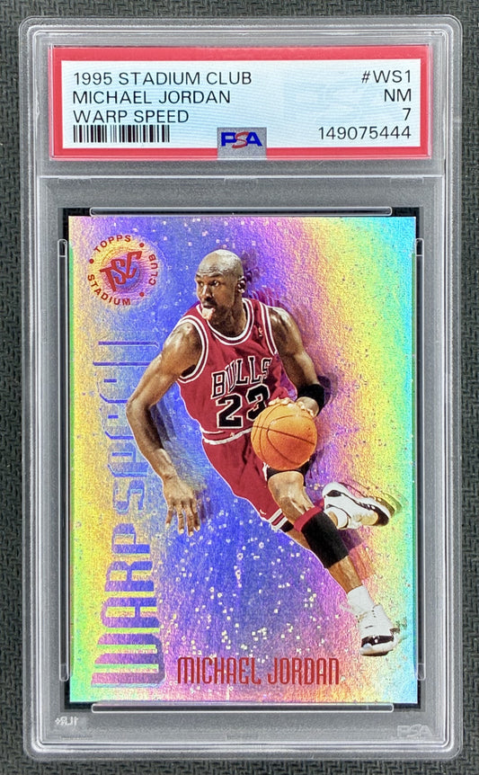 Michael Jordan 1995 Stadium Club Warp Speed PSA 7 Basketball Card