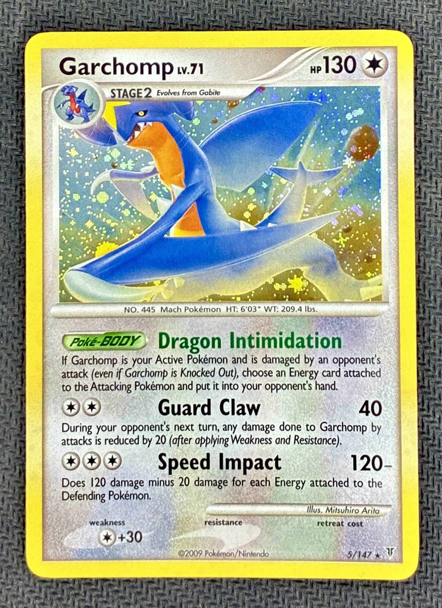 Pokemon Garchomp 5/147 Supreme Victors Holo Rare LP Card