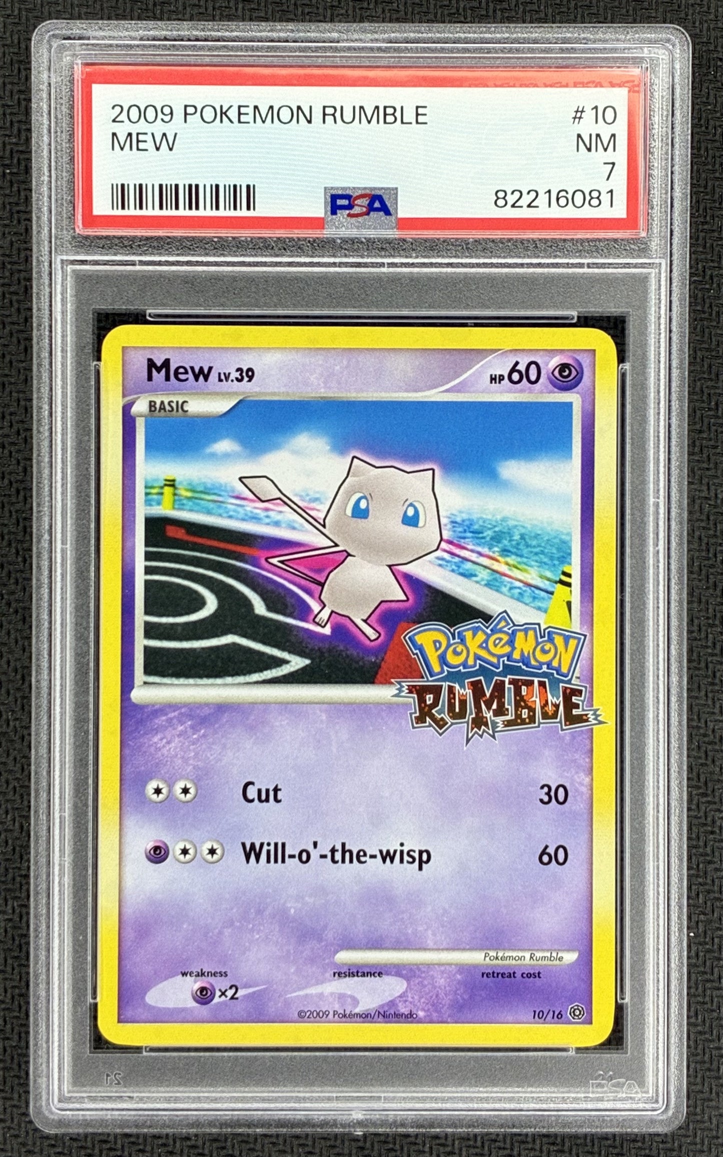 Pokemon Mew Lv.39 10/16 Pokemon Rumble PSA 7 Near Mint Card