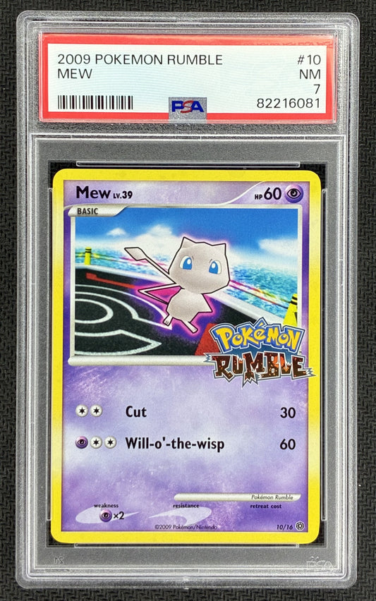 Pokemon Mew Lv.39 10/16 Pokemon Rumble PSA 7 Near Mint Card