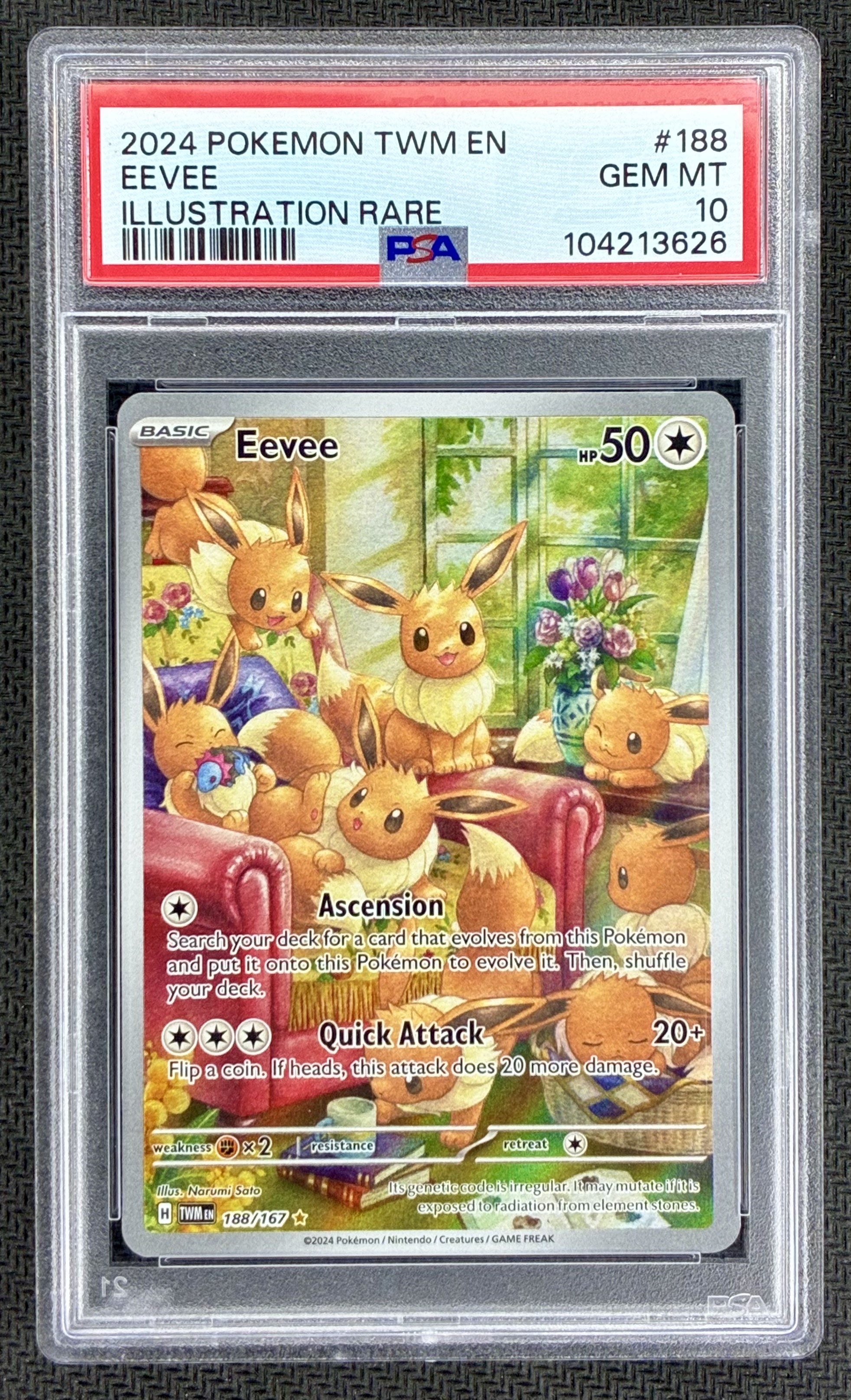 Pokemon Eevee 188/167 Twilight Masquerade IR PSA 10 – Urban Empire