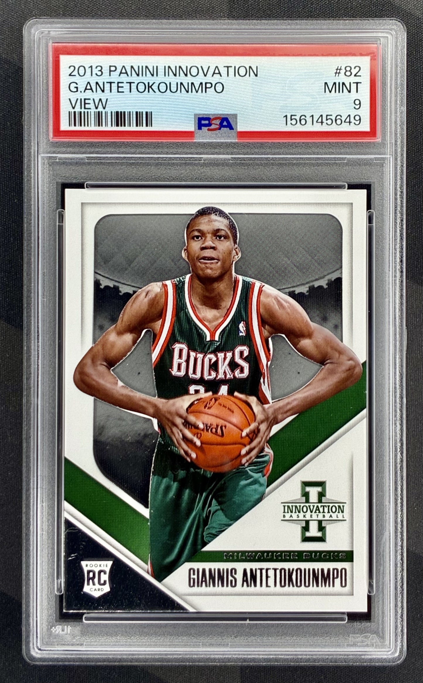 Giannis Antetokounmpo 2013 Panini Innovation View Rookie #82 PSA 9 MINT Card Serial Numbered to 199 Copies