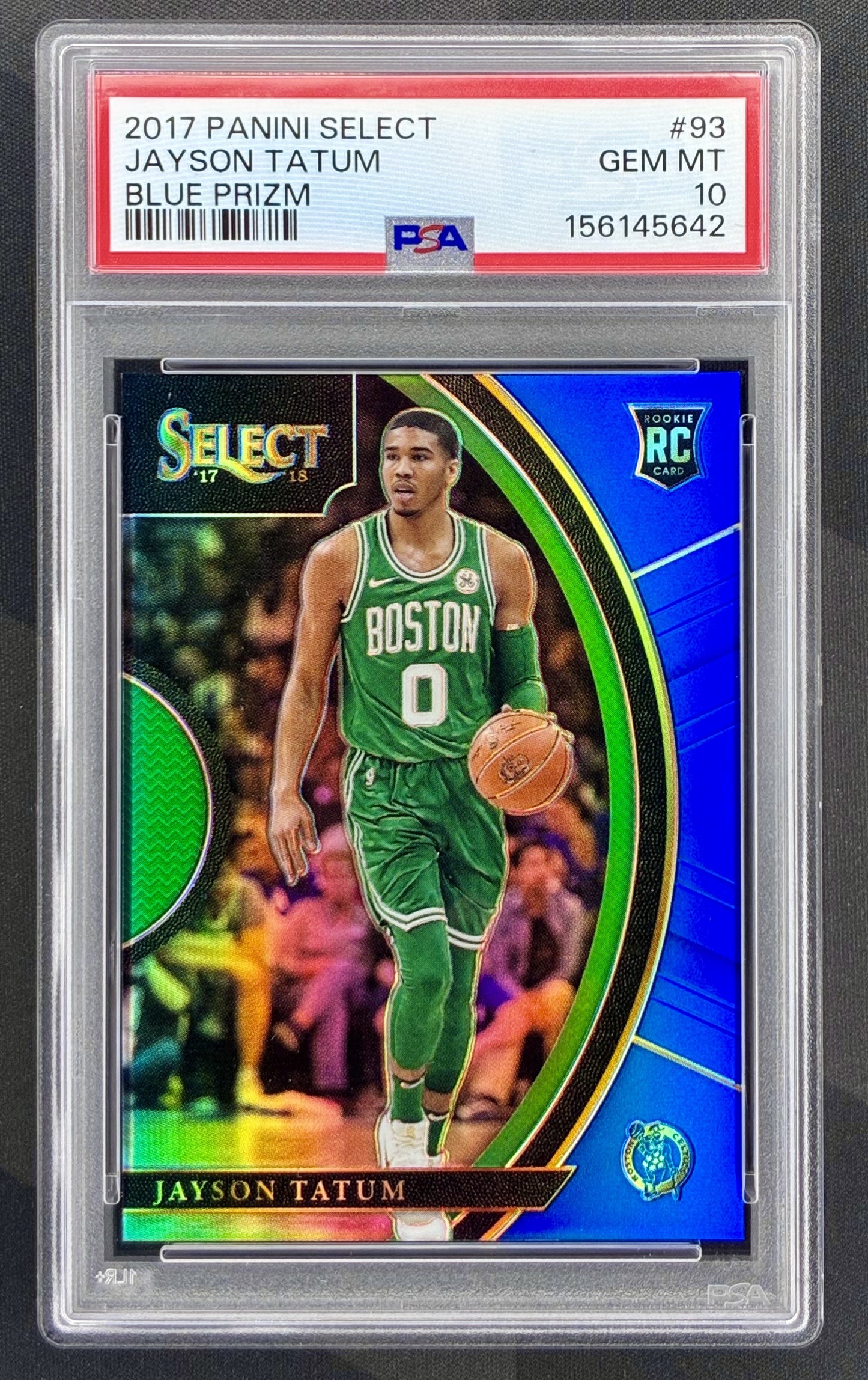 Jayson Tatum 2017 Panini Select Blue Prizm Concourse Rookie #93 PSA 10 GEM MINT Card Serial Numbered to 299 Copies