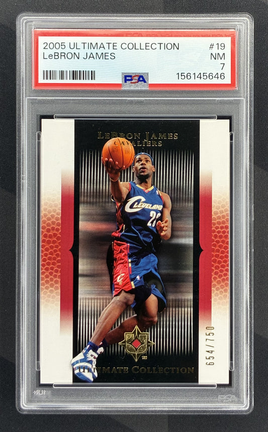 LeBron James 2005-06 Upper Deck Ultimate Collection #19 PSA 7 Card Serial Numbered to 750 Copies Cleveland Cavaliers Collectible