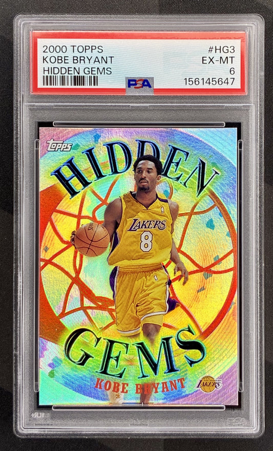 Kobe Bryant 2000 Topps Hidden Gems HG3 PSA 6 EX MT Los Angeles Lakers Basketball Card