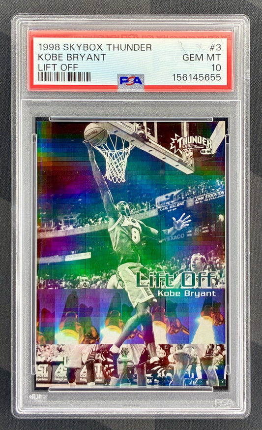 Kobe Bryant 1998 SkyBox Thunder Lift Off #3 PSA 10 GEM MINT Los Angeles Lakers Basketball Card