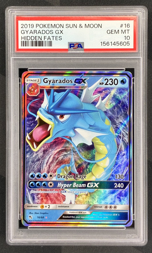 Pokemon Gyarados GX 16 68 Hidden Fates Ultra Rare GX PSA 10 GEM MINT English Pokemon Card Collectible