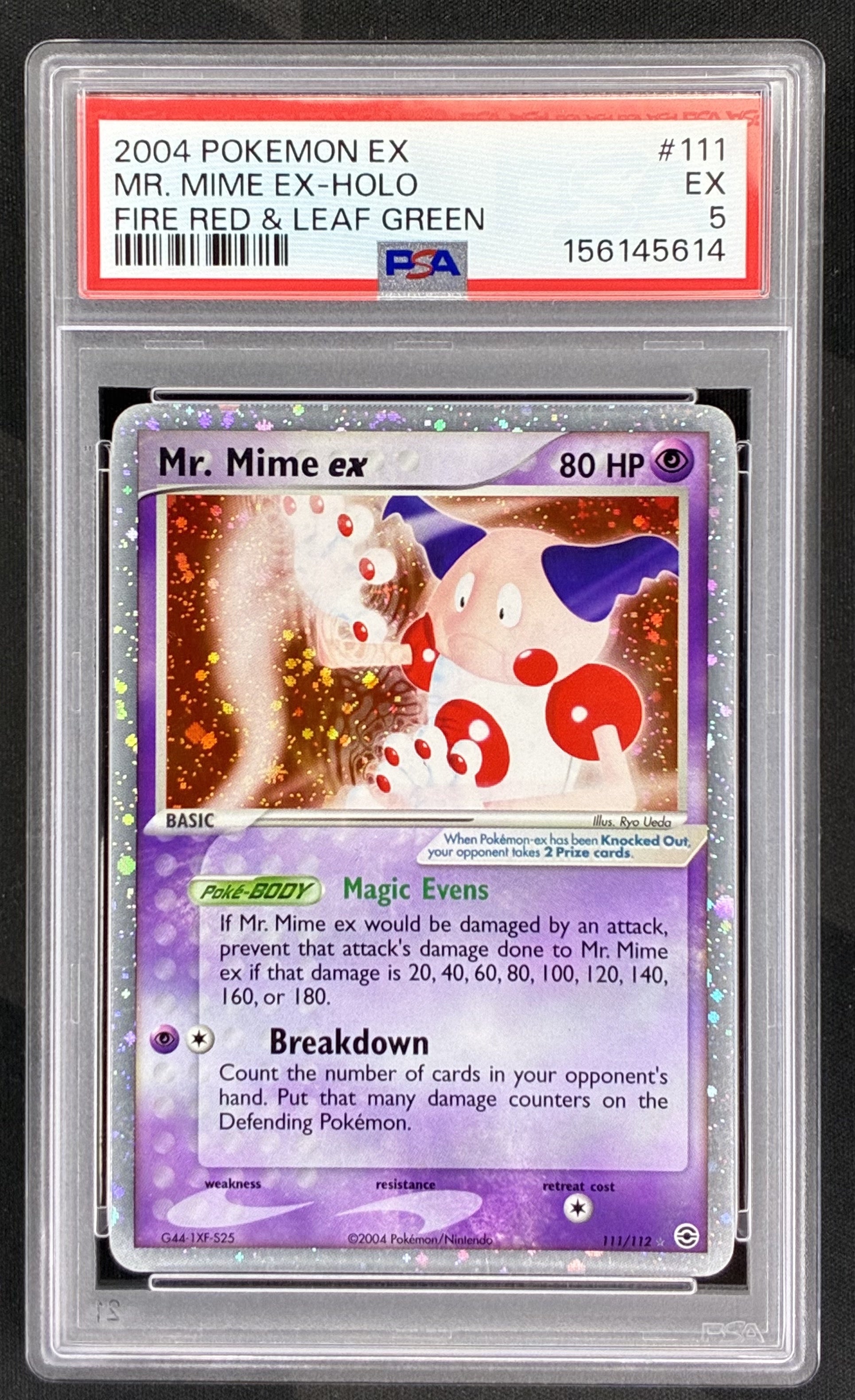 Pokemon Mr Mime ex 111 112 EX FireRed and LeafGreen Ultra Rare PSA 5 EX English Pokemon Card Collectible