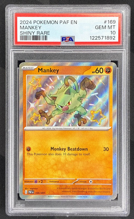 Pokemon Mankey 169/091 Illustration Rare PSA 10