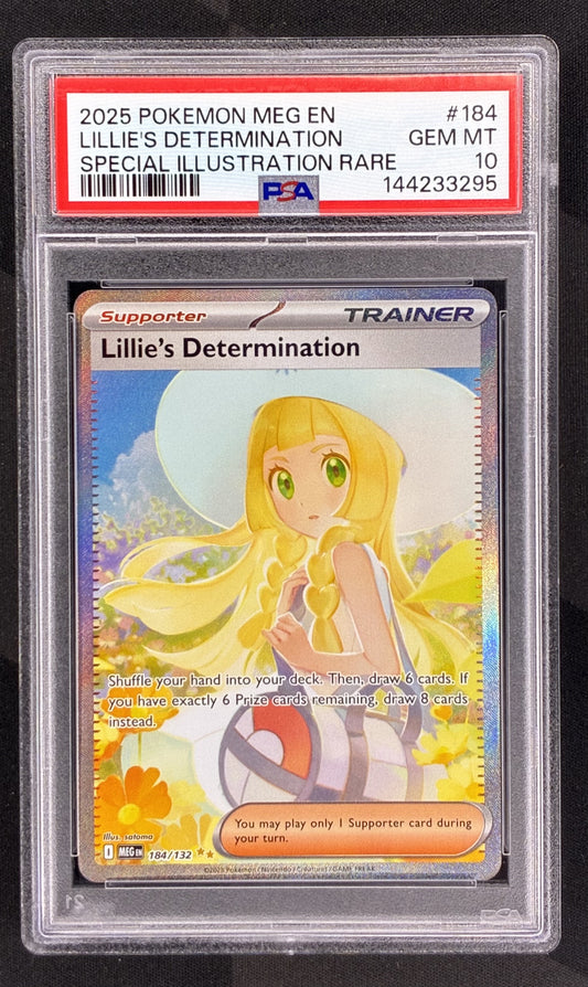 Pokemon Lillies Determination 184 132 Special Illustration Rare SIR Mega Evolution PSA 10 GEM MINT English Pokemon Card Collectible
