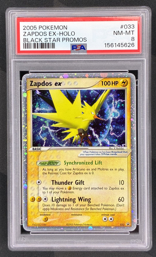 Pokemon Zapdos ex 33 Black Star Promo Holo PSA 8 NM MT English Pokemon Card Collectible Graded Card