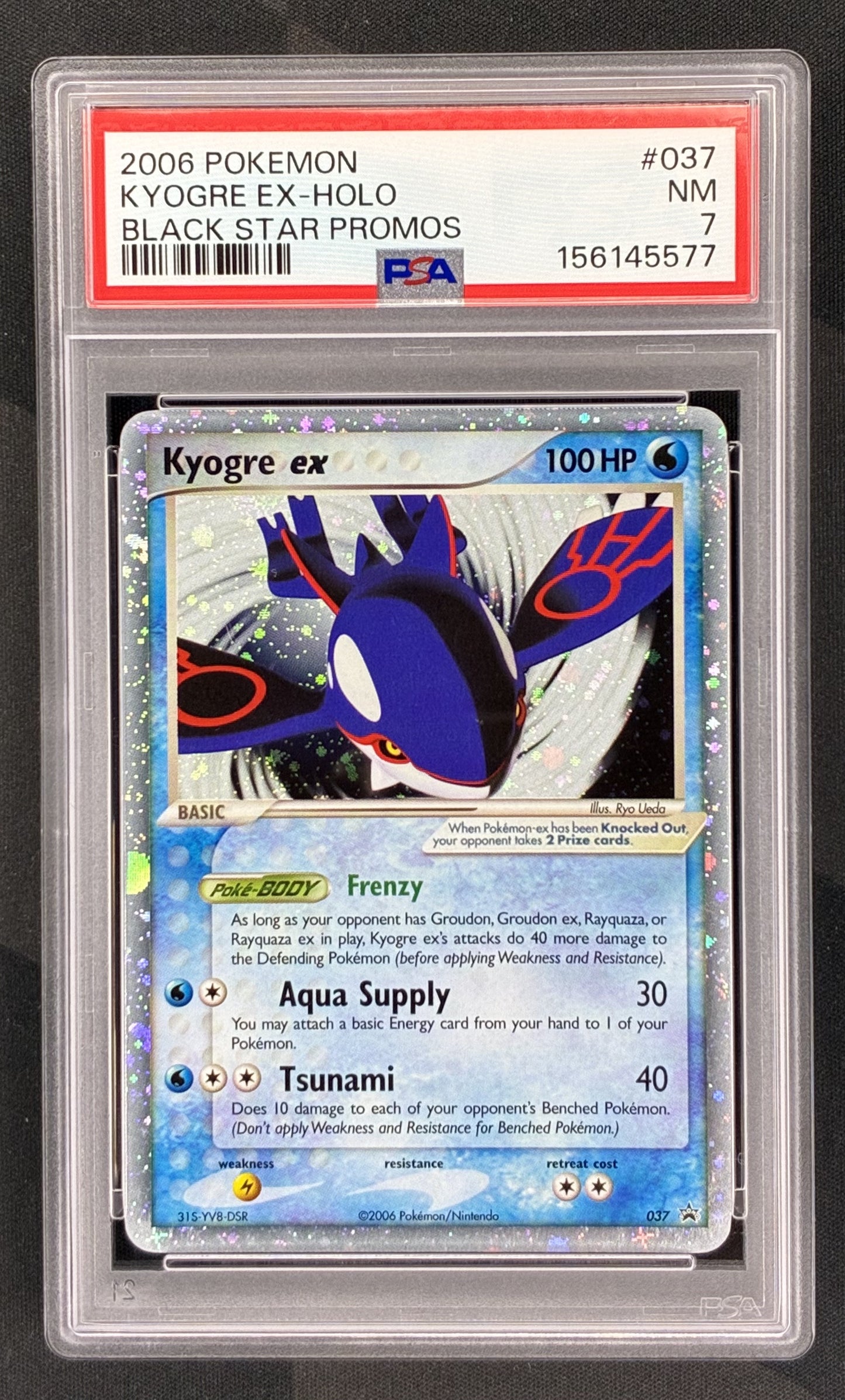 Pokemon Kyogre ex 37 Black Star Promo Holo PSA 7 Near Mint English Pokemon Card Collectible Graded Card