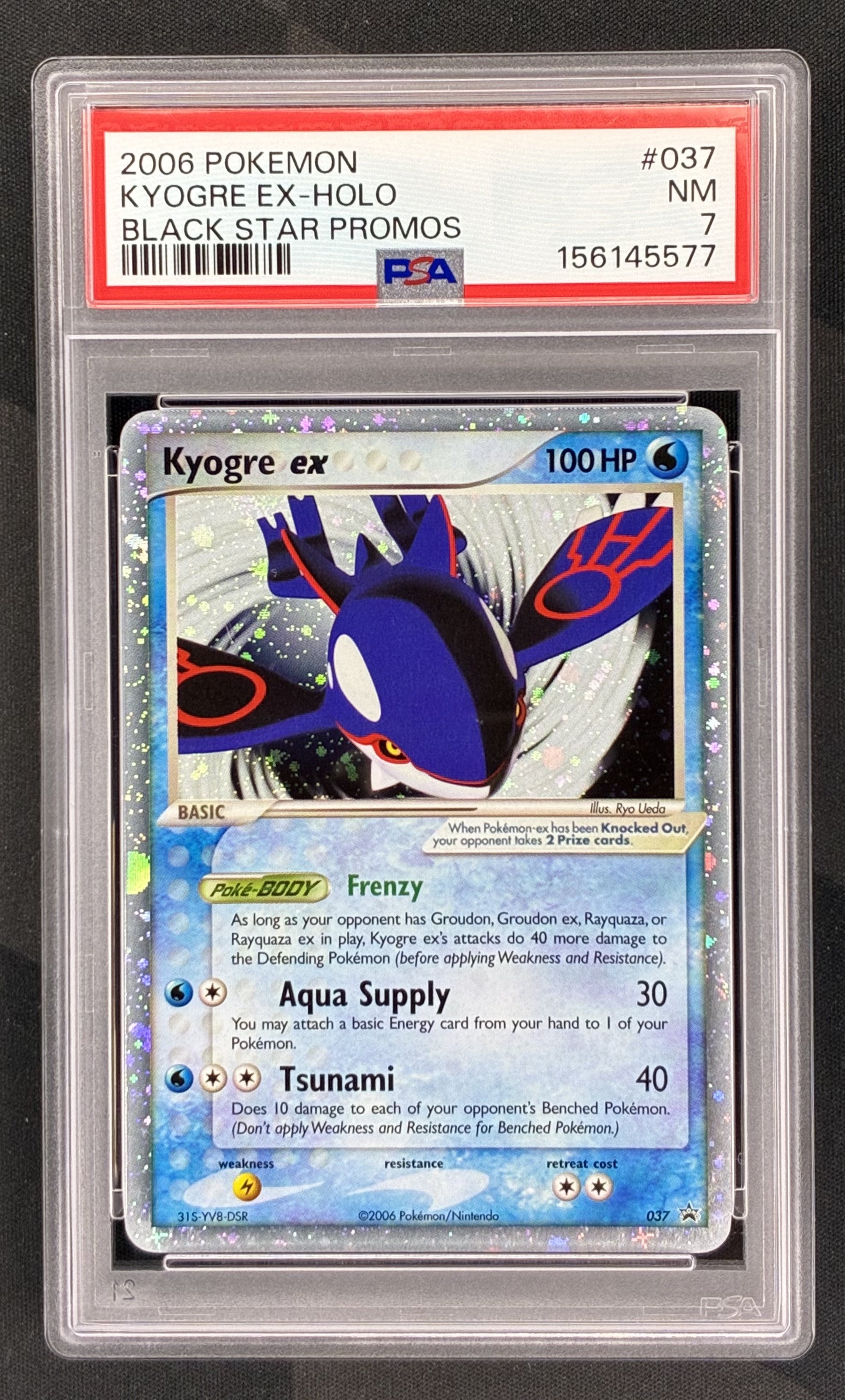 Pokemon Kyogre ex 37 Black Star Promo Holo PSA 7 Near Mint English Pokemon Card Collectible Graded Card