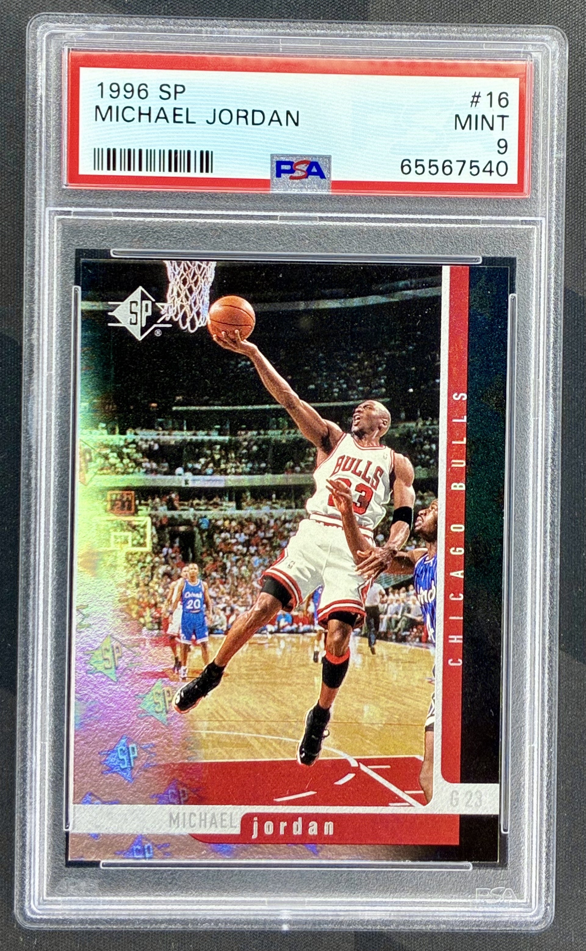 Michael Jordan 1996 97 SP 16 PSA 9 Mint Chicago Bulls Basketball Card Collectible Graded Card Upper Deck SP 1990s NBA Card
