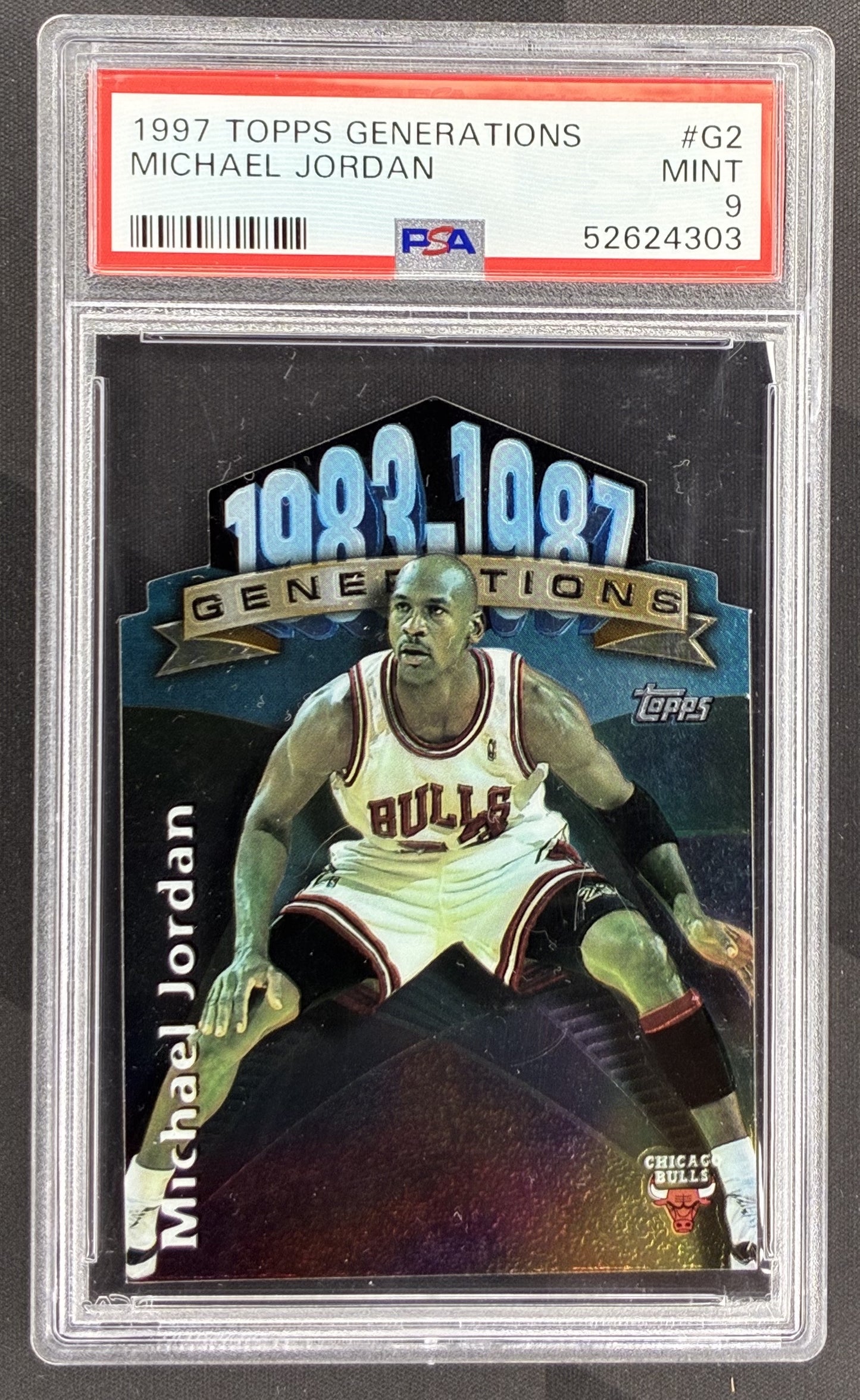Michael Jordan 1997-98 Topps Generations #G2 Die-Cut PSA 9