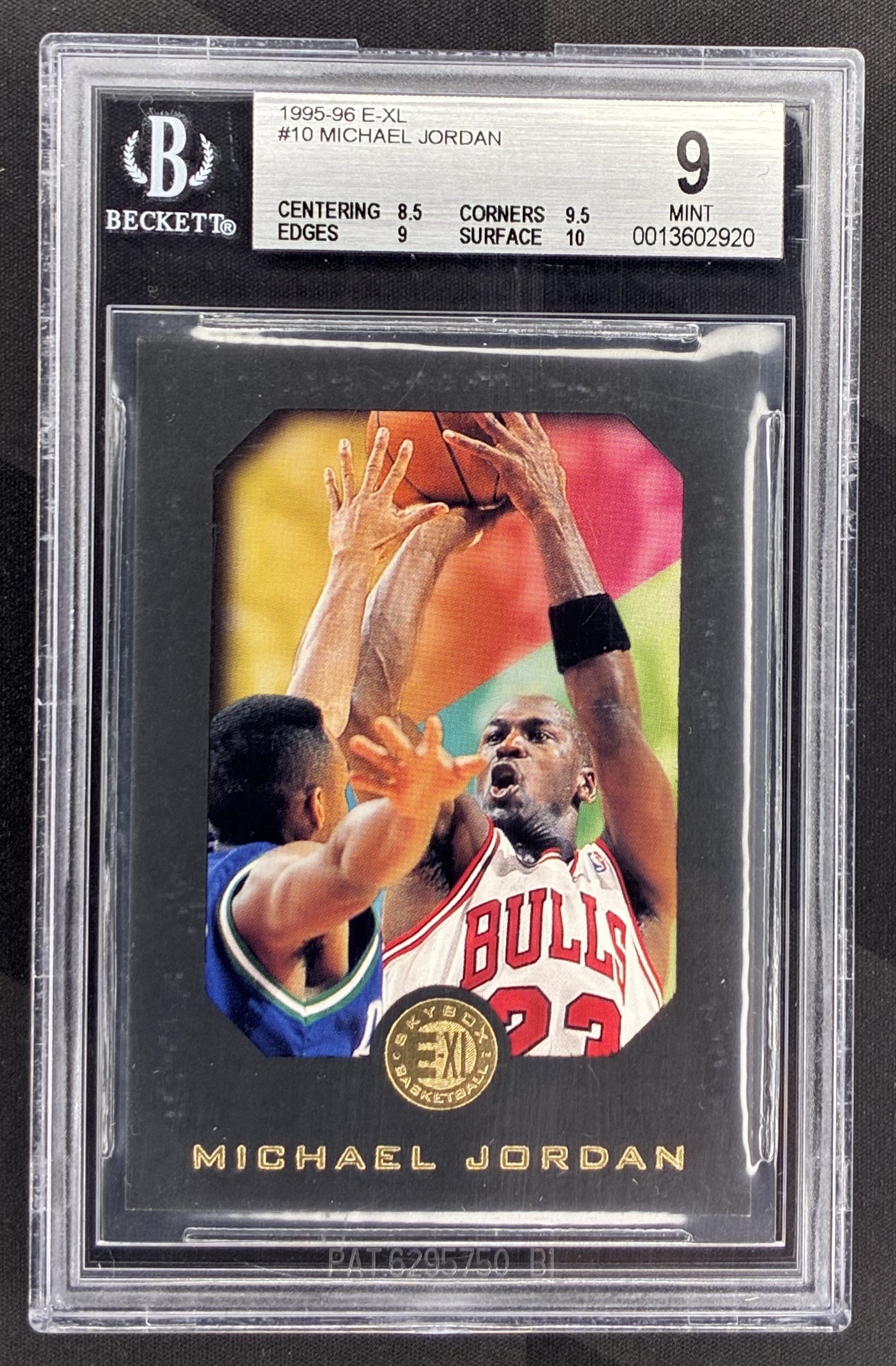 Michael Jordan 1995 96 SkyBox E XL 10 BGS 9 Mint Chicago Bulls Basketball Card Collectible Graded Card Vintage NBA Collectible