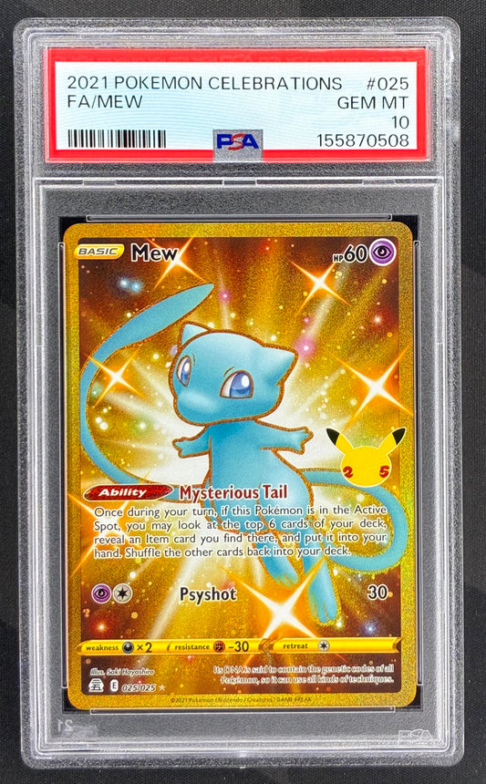 Mew 025/025 Celebrations PSA 10 Gem Mint Pokémon