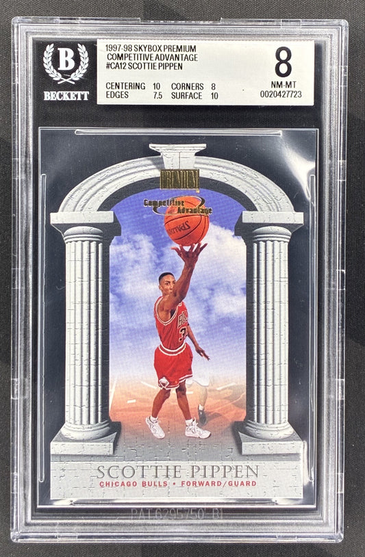 1997 SkyBox Premium Scottie Pippen Competitive Advantage SSP 12 of 15 BGS 8 graded NBA trading card