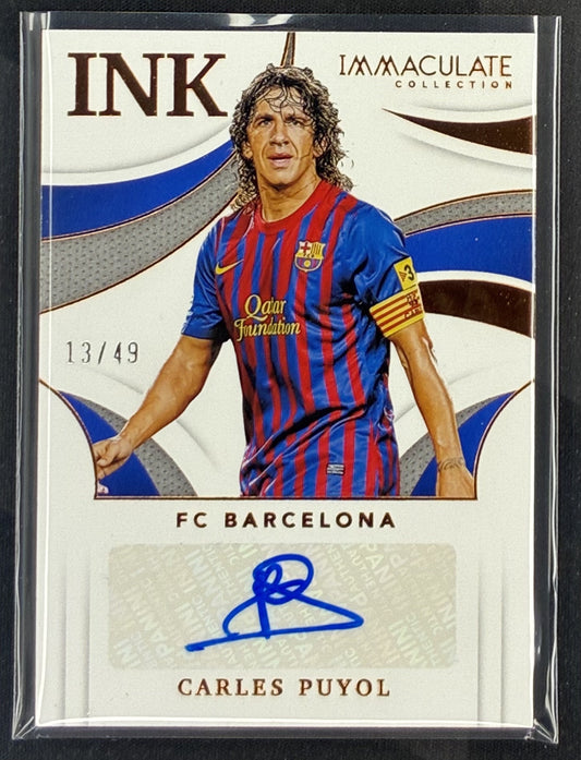 2021 Panini Immaculate Collection Carles Puyol Ink Signatures autograph card numbered to 49 #IK-CPU.