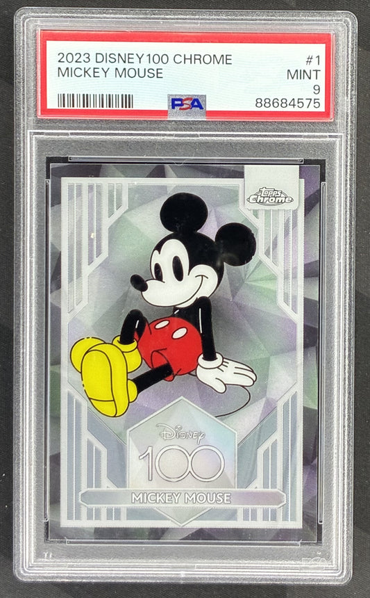 2023 Topps Chrome Disney 100 Mickey Mouse #1 PSA 9 Mint